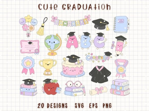 Adorable Graduation Kawaii Bundle for Milestones