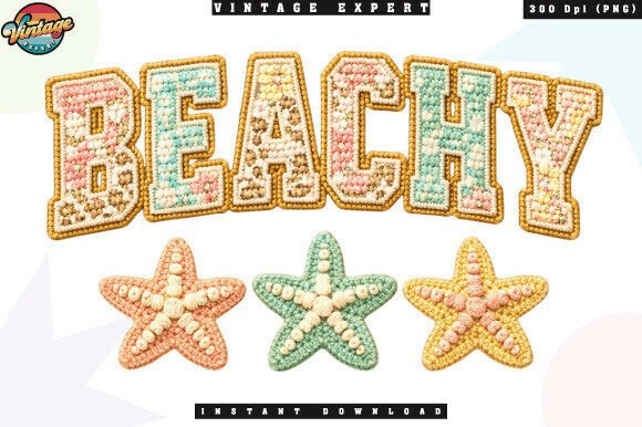 Beachy Floral Summer Patchwork PNG: A Design Evaluation for Creators