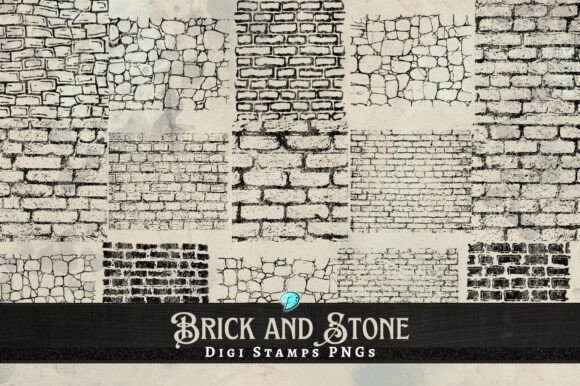 Brick and Stone Digi Stamps Overlay: Elevating Digital Craft Projects with Textured Realism