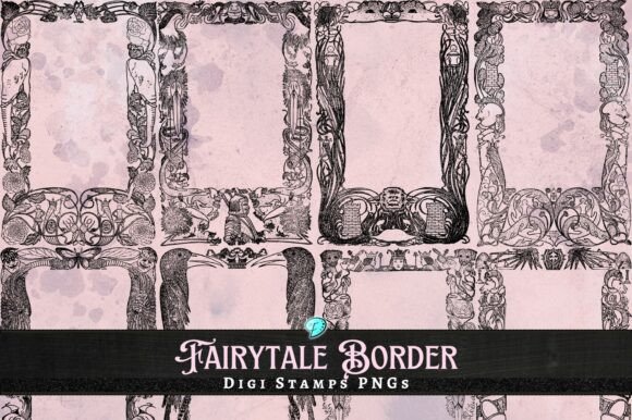 Bringing Storybook Charm to Modern Crafts with Fairytale Borders Digi Stamps PNG