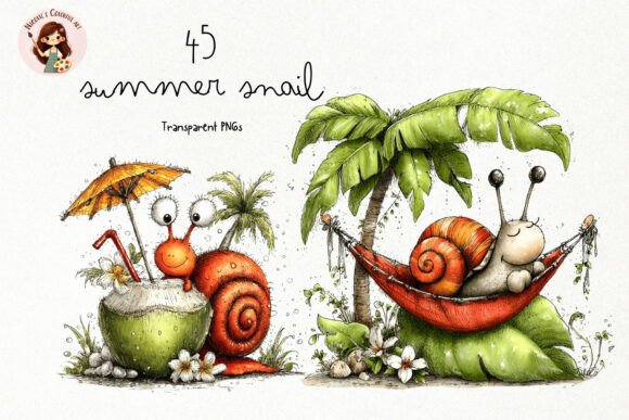 Evaluating Quirky Summer Snail PNG Clipart for Creative Projects