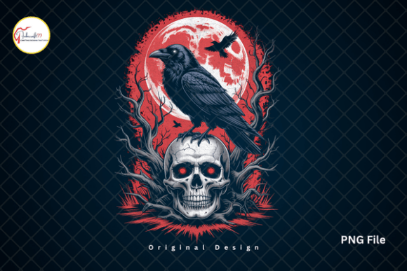 Evaluating the Gothic Raven Skull PNG for Halloween and Sublimation Projects