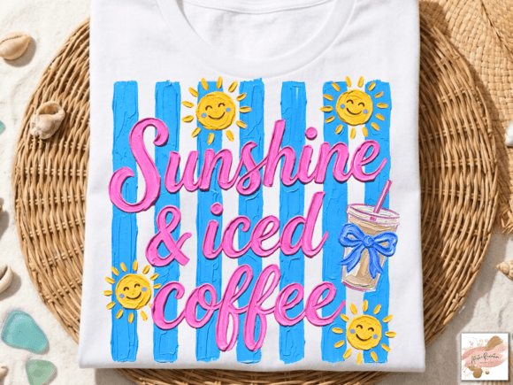 Evaluating the Striped Brushstroke Summer Coffee PNG for Commercial Design