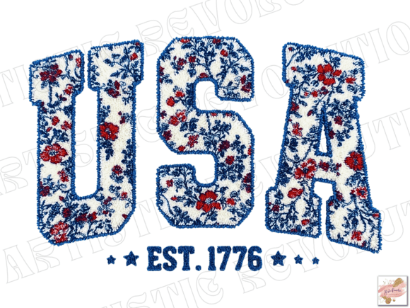Faux Yarn USA Png: Patriotic Digital Art