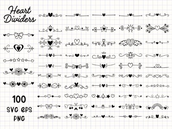 Heart Dividers SVG: Elevating Your Creative Projects with Elegant Digital Clipart