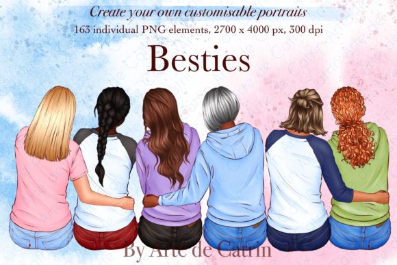 Integrating Besties Clipart and Best Friends Clipart into Your Creative Workflow