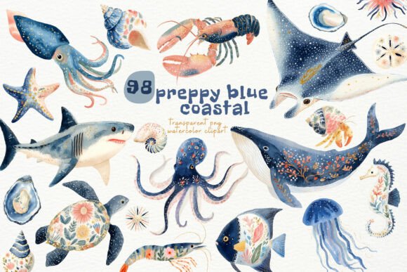 Integrating Watercolor Blue Coastal PNG Clipart into Professional Design Workflows