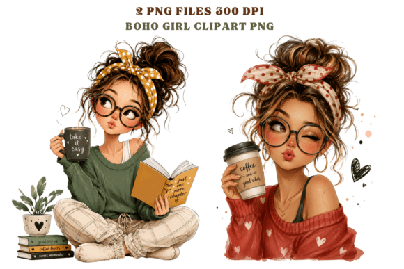 Strategic Branding with Boho Girl PNG and Boho Woman PNG Assets